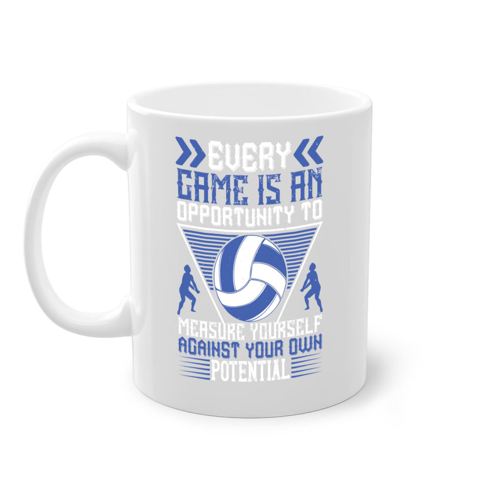 Every game is an opportunity to measure yourself against your own potential Style 1261#- volleyball-Mug / Coffee Cup
