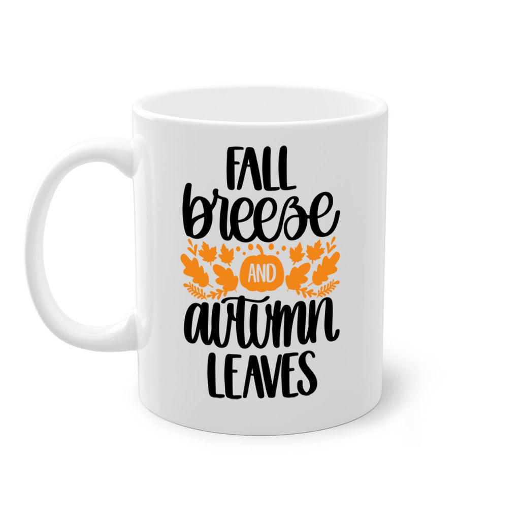 Fall Breezy And Autumn Leaves 482#- fall-Mug / Coffee Cup