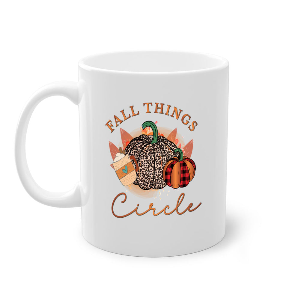 Fall Things Circle 133#- fall-Mug / Coffee Cup