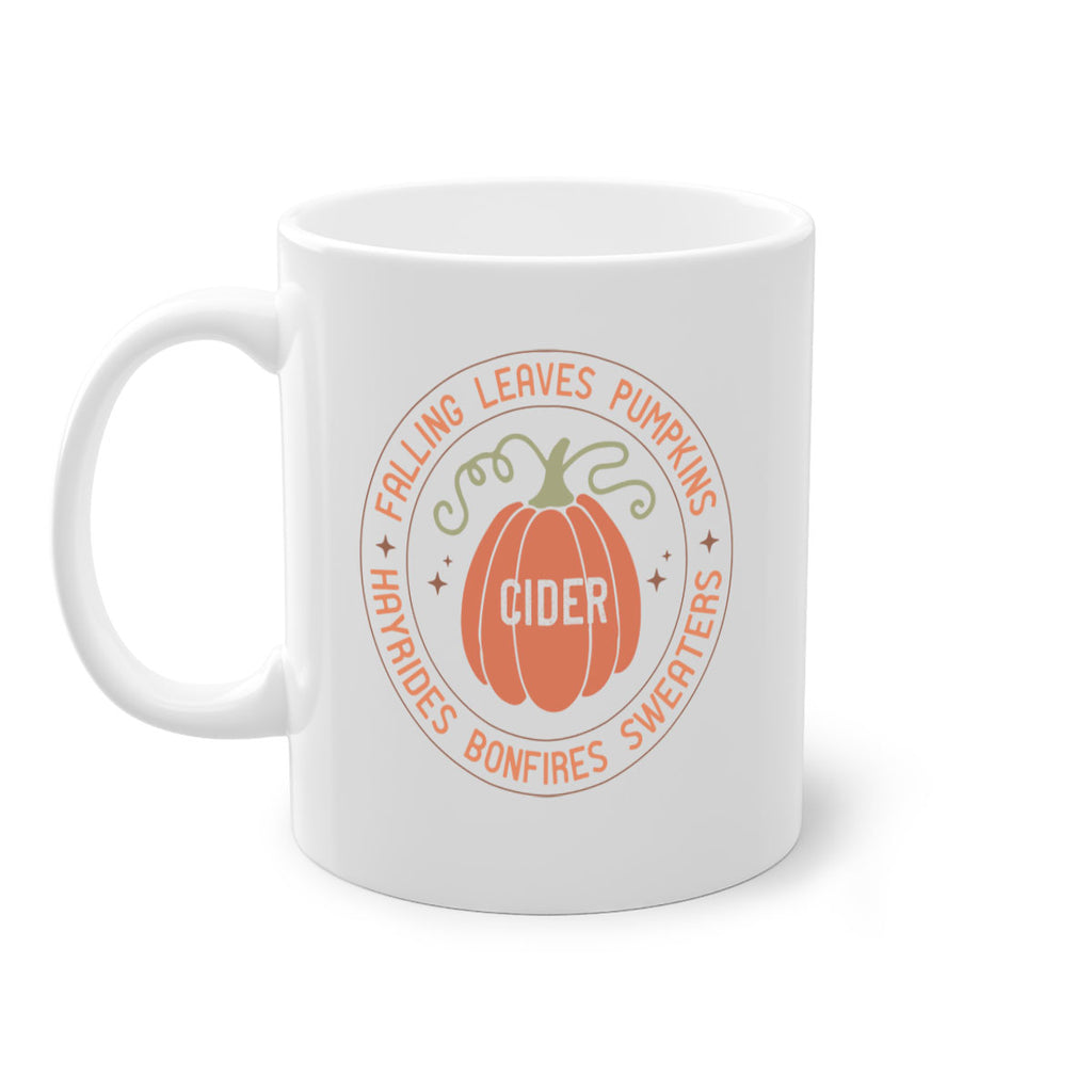 Falling Leaves Pumpkins Cider Hayrides Bonfires Sweaters 168#- fall-Mug / Coffee Cup