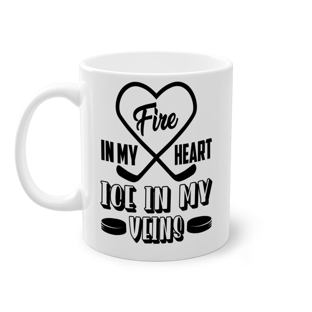 Fire in my heart Ice in my veins 1254#- hockey-Mug / Coffee Cup