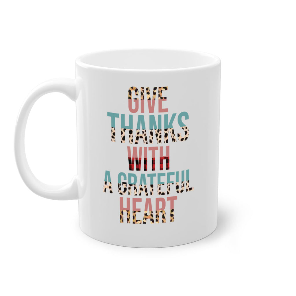 Give thanks with a grateful heart 195#- fall-Mug / Coffee Cup