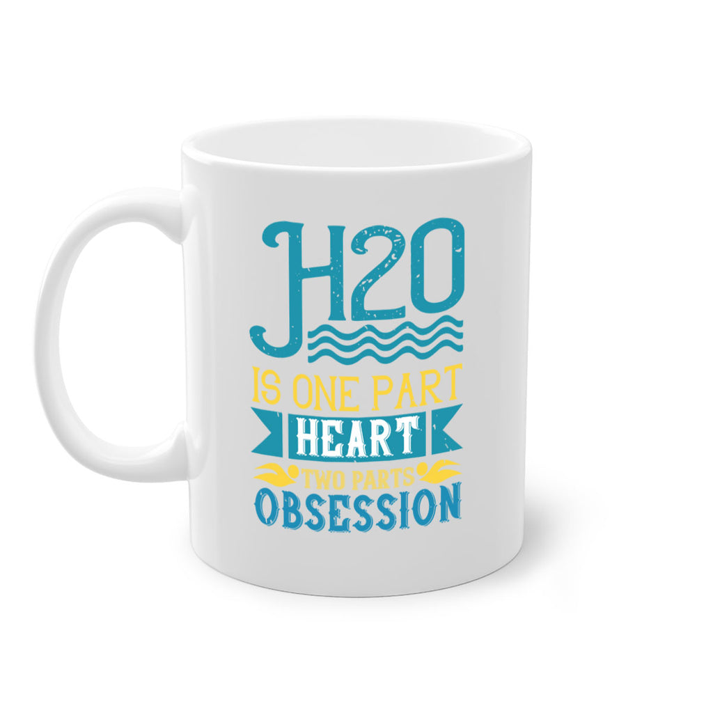 H is one part heart two parts obsession 1199#- swimming-Mug / Coffee Cup