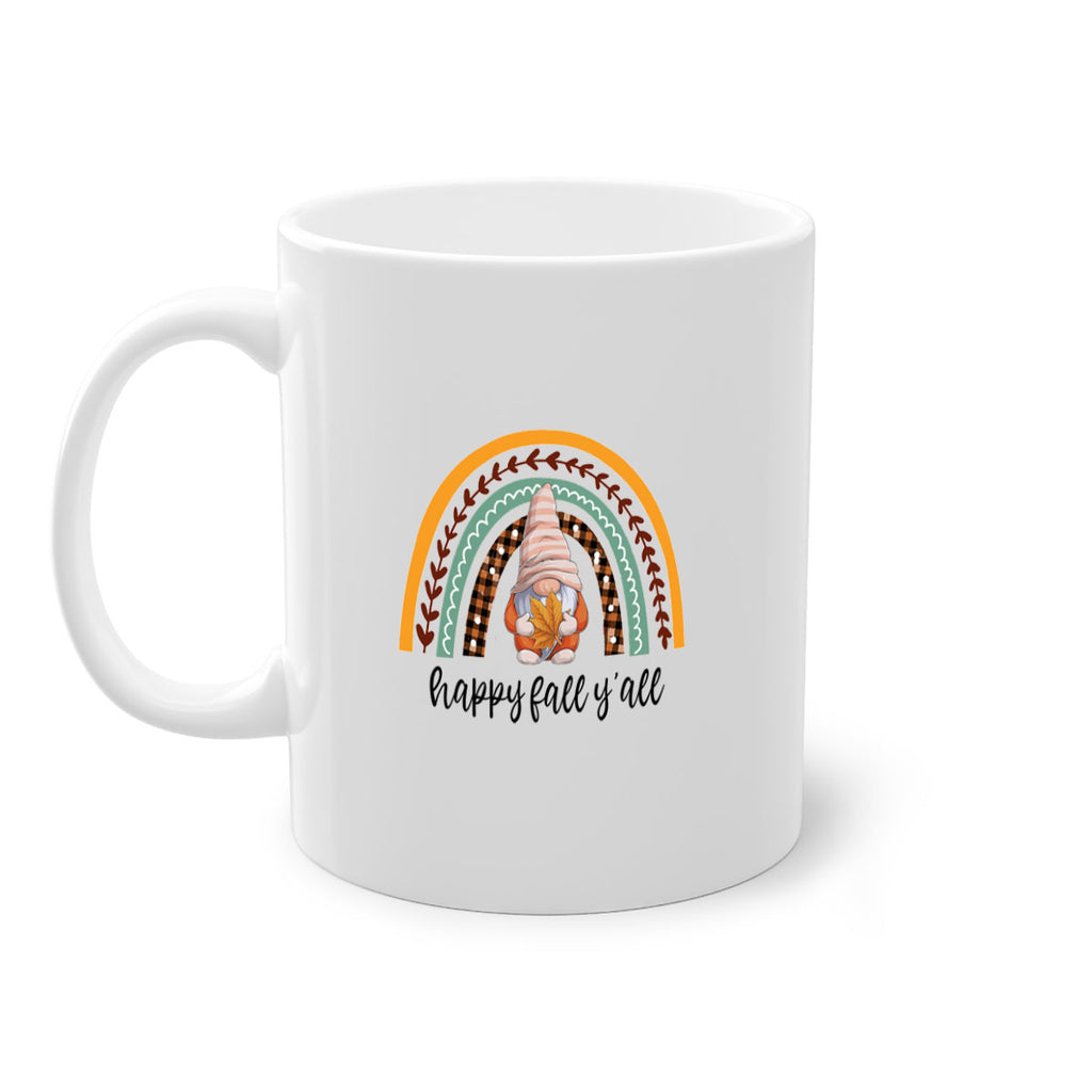 HappyFallYallGnomeRainbow 255#- fall-Mug / Coffee Cup