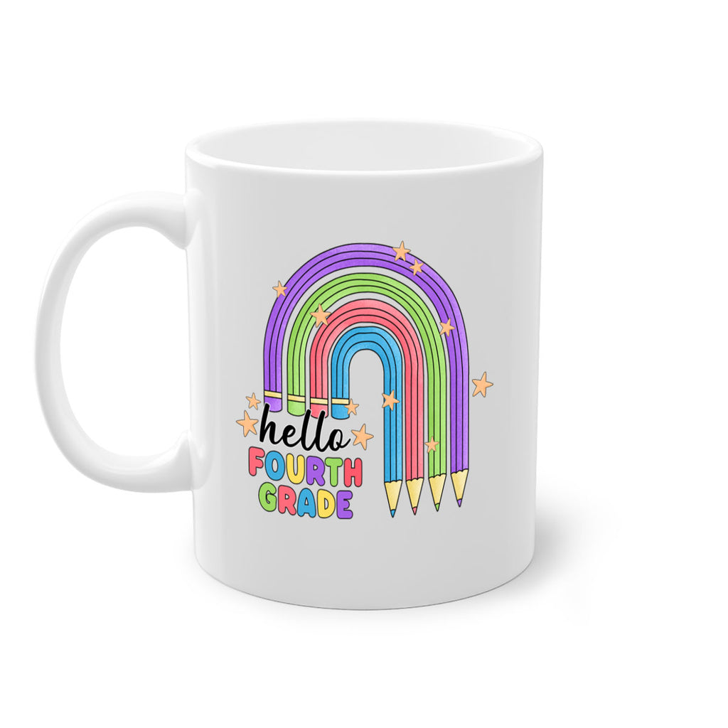 Hello 4th Grade Pencil Rainbow 12#- 4th grade-Mug / Coffee Cup