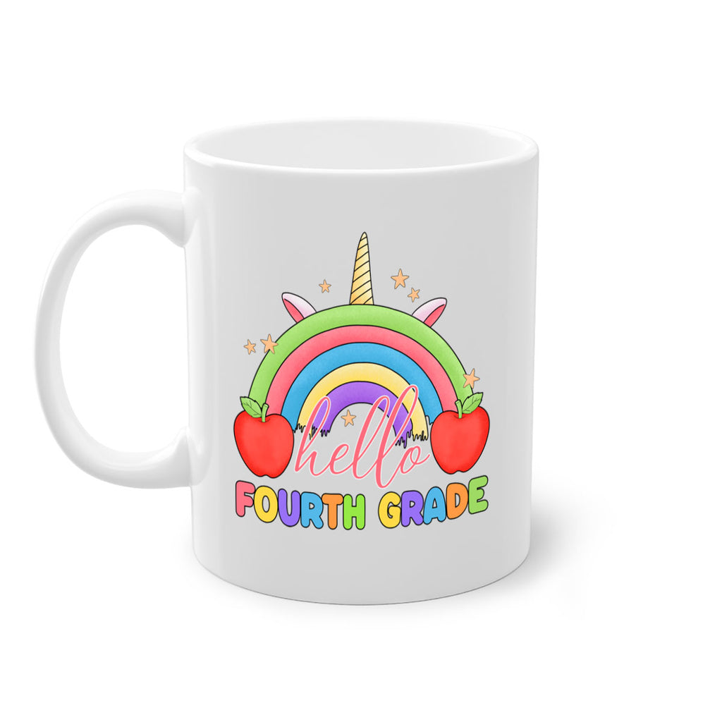 Hello 4th Grade Unicorn Rainbow 14#- 4th grade-Mug / Coffee Cup