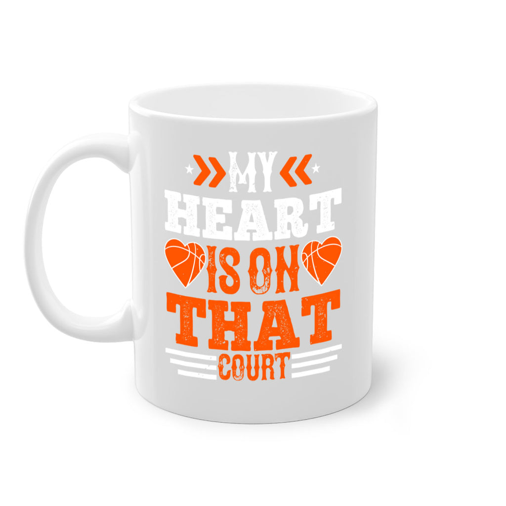 My heart is on that court 1807#- basketball-Mug / Coffee Cup