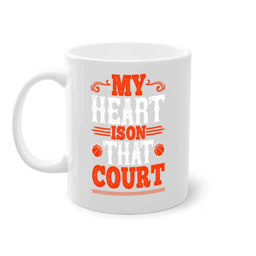 My heart is on that court 644#- basketball-Mug / Coffee Cup