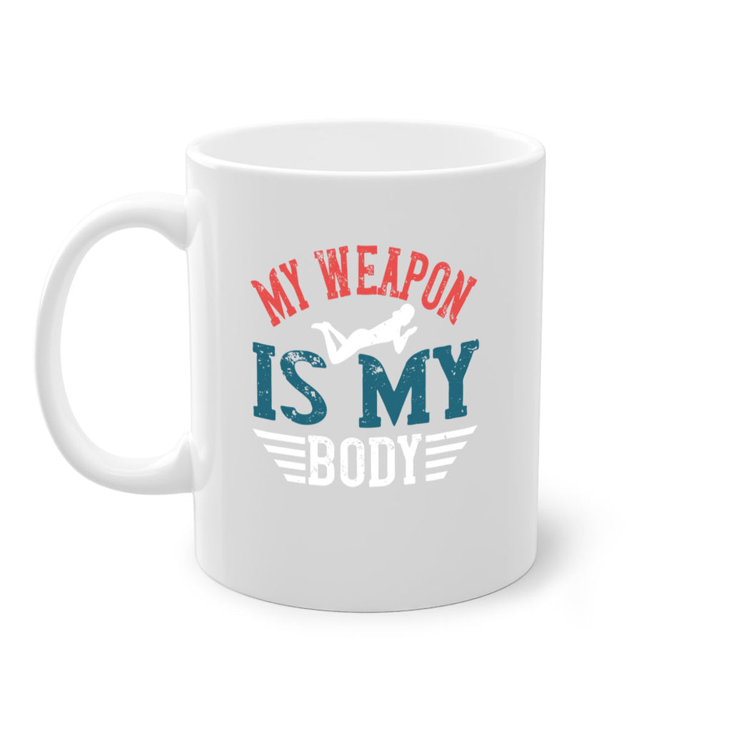 My weapon is my body 626#- swimming-Mug / Coffee Cup