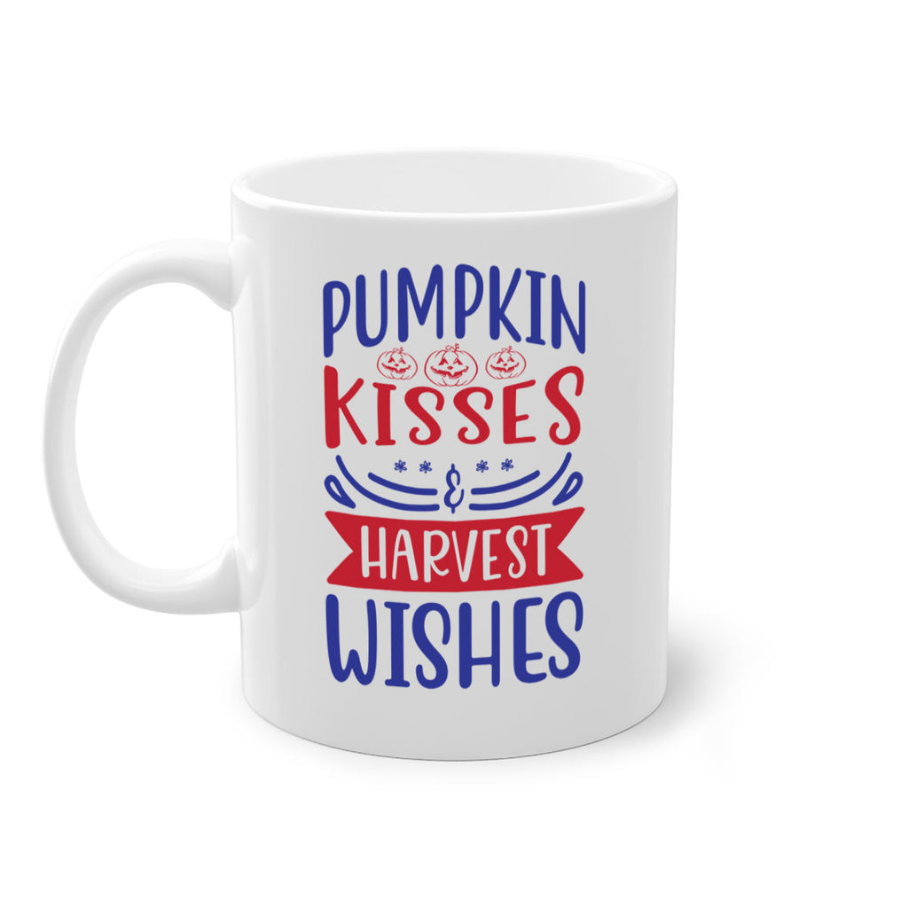 Pumpkin Kisses Harvest Wishes 522#- fall-Mug / Coffee Cup