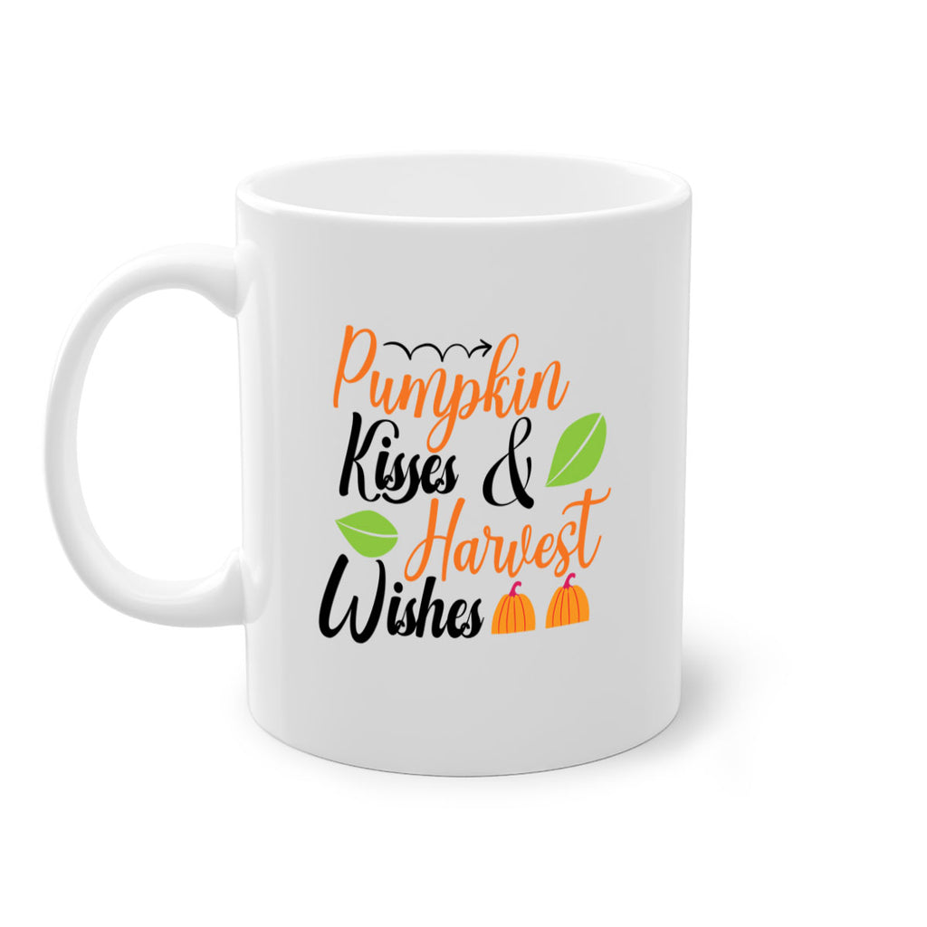 Pumpkin Kisses Harvest Wishes 523#- fall-Mug / Coffee Cup