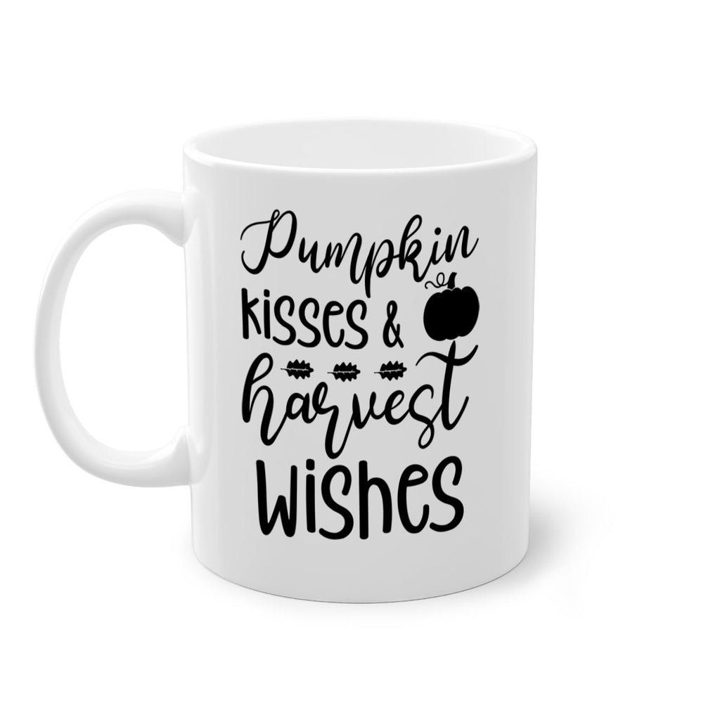Pumpkin Kisses Harvest Wishes 525#- fall-Mug / Coffee Cup