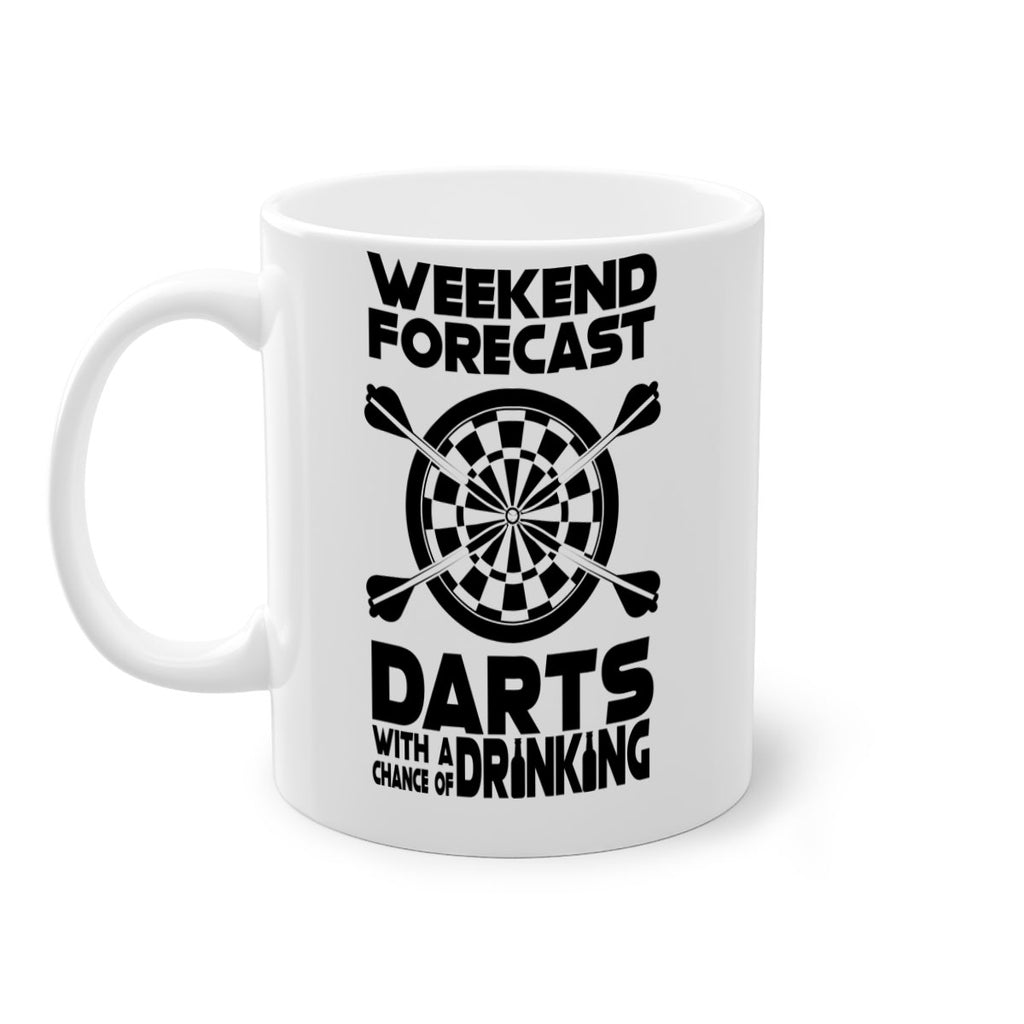 Weekend forecast Darts with a chance of drinking 110#- darts-Mug / Coffee Cup