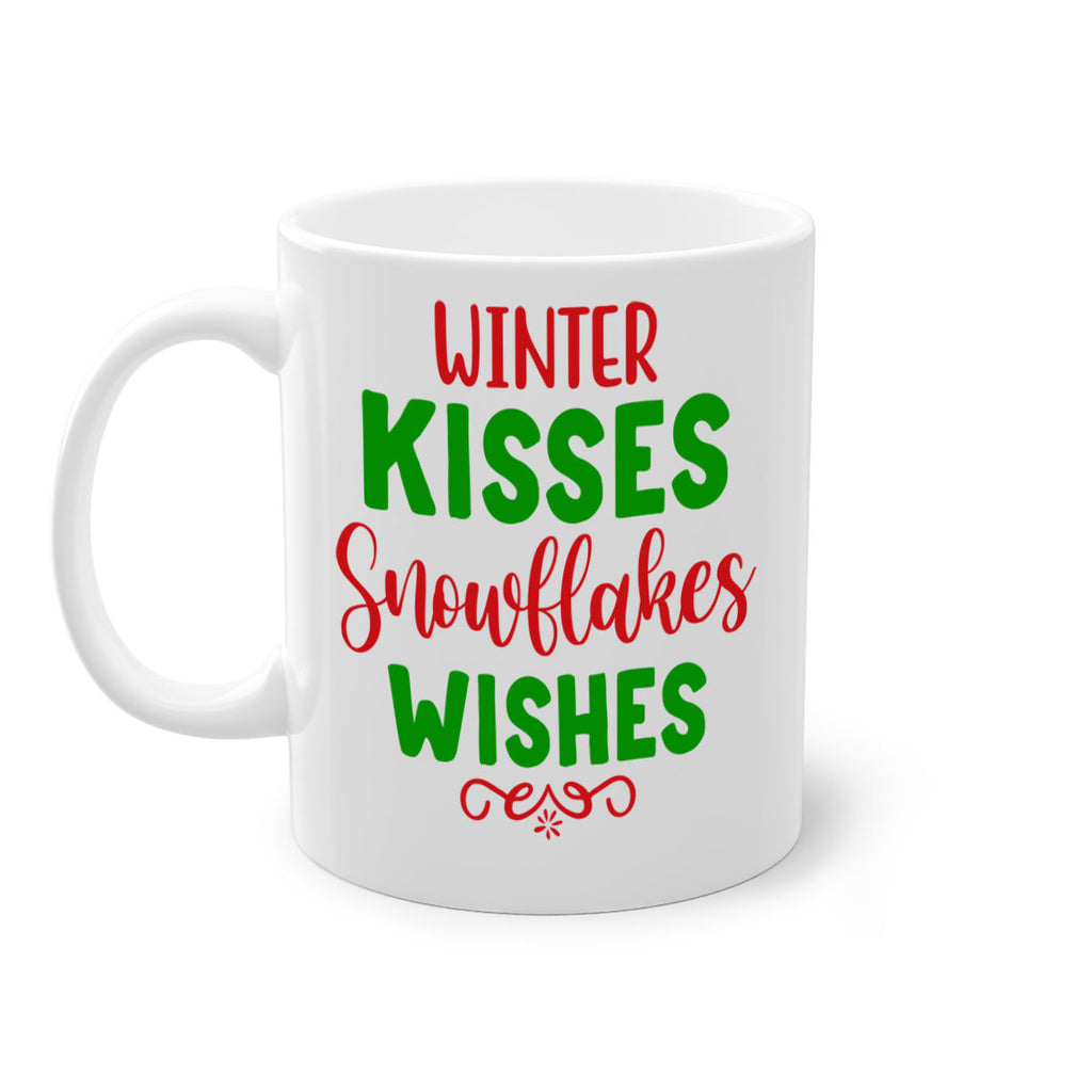 Winter Kisses Snowflakes Wishes 523#- winter-Mug / Coffee Cup