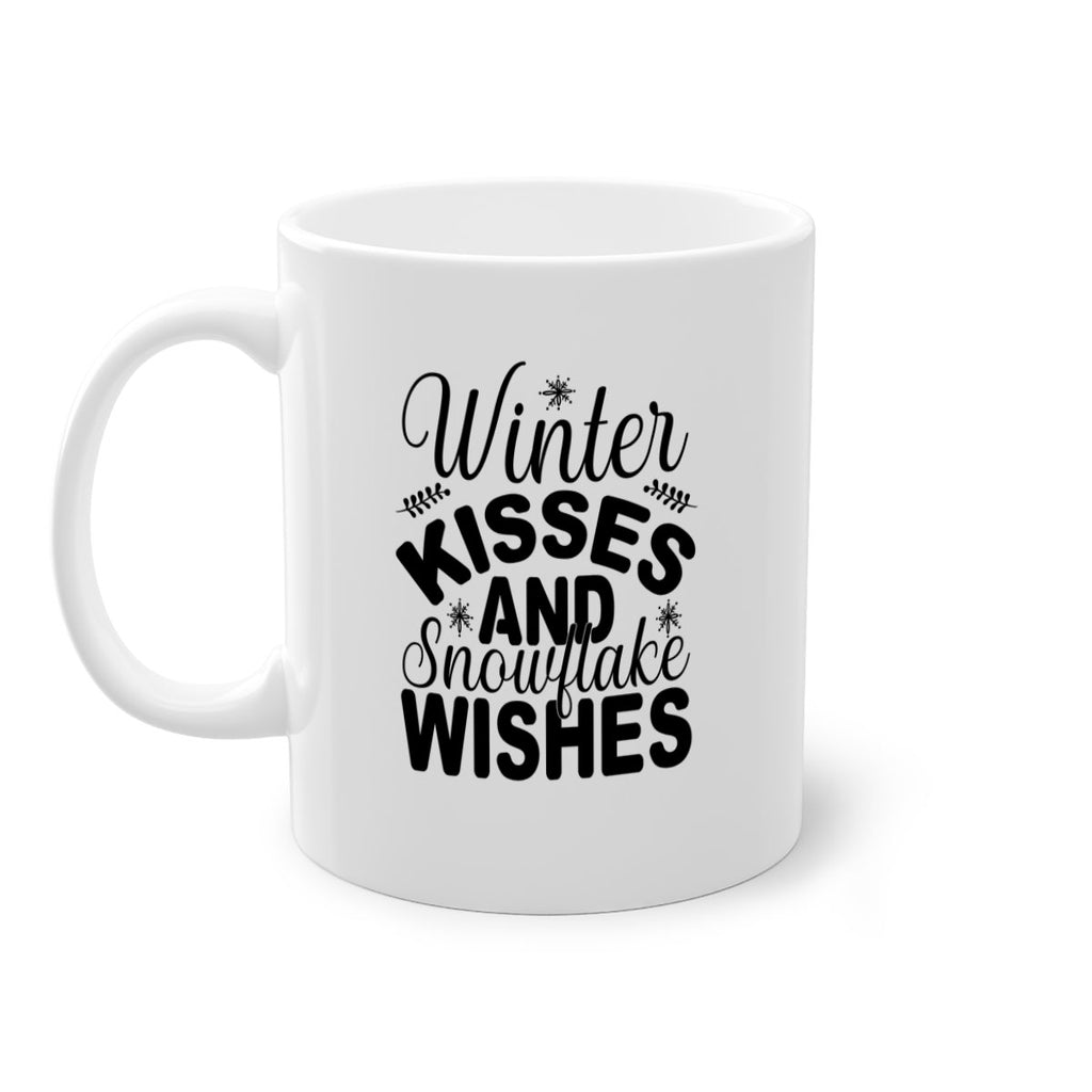 Winter Kisses and Snowflake Wishes 514#- winter-Mug / Coffee Cup