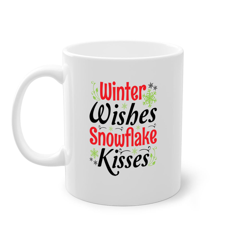 Winter Wishes Snowflake Kisses 568#- winter-Mug / Coffee Cup
