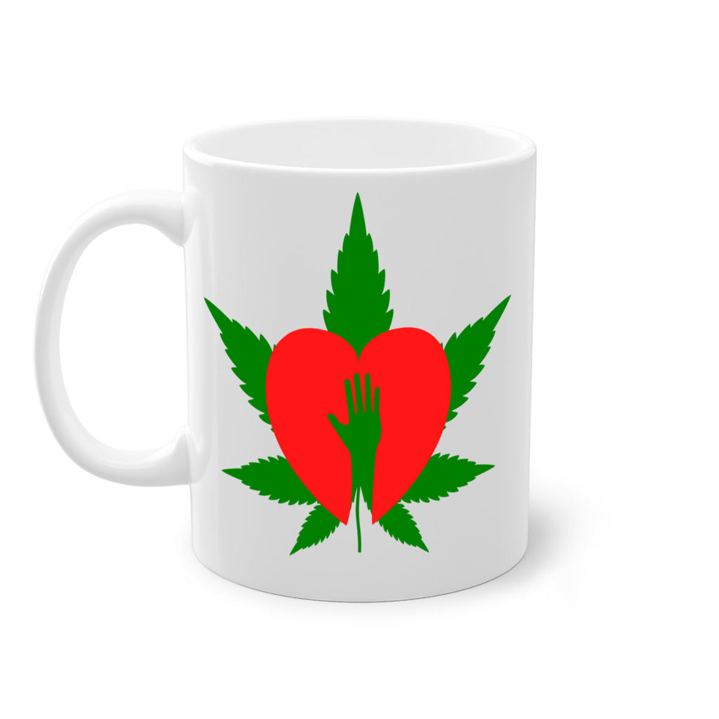 cannabis heart with hand 45#- marijuana-Mug / Coffee Cup