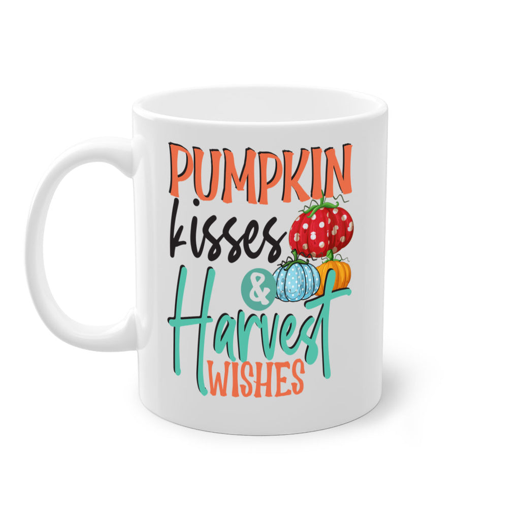 pumpkin kisses harvest wishes 526#- fall-Mug / Coffee Cup
