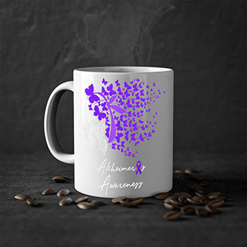 Alzheimers Awareness Shirt Alzheimers Purple Butterflies 23#- alzheimers-Mug / Coffee Cup