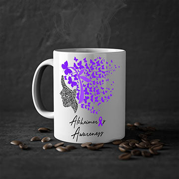 Alzheimers Awareness Shirt Alzheimers Purple Butterflies 24#- alzheimers-Mug / Coffee Cup