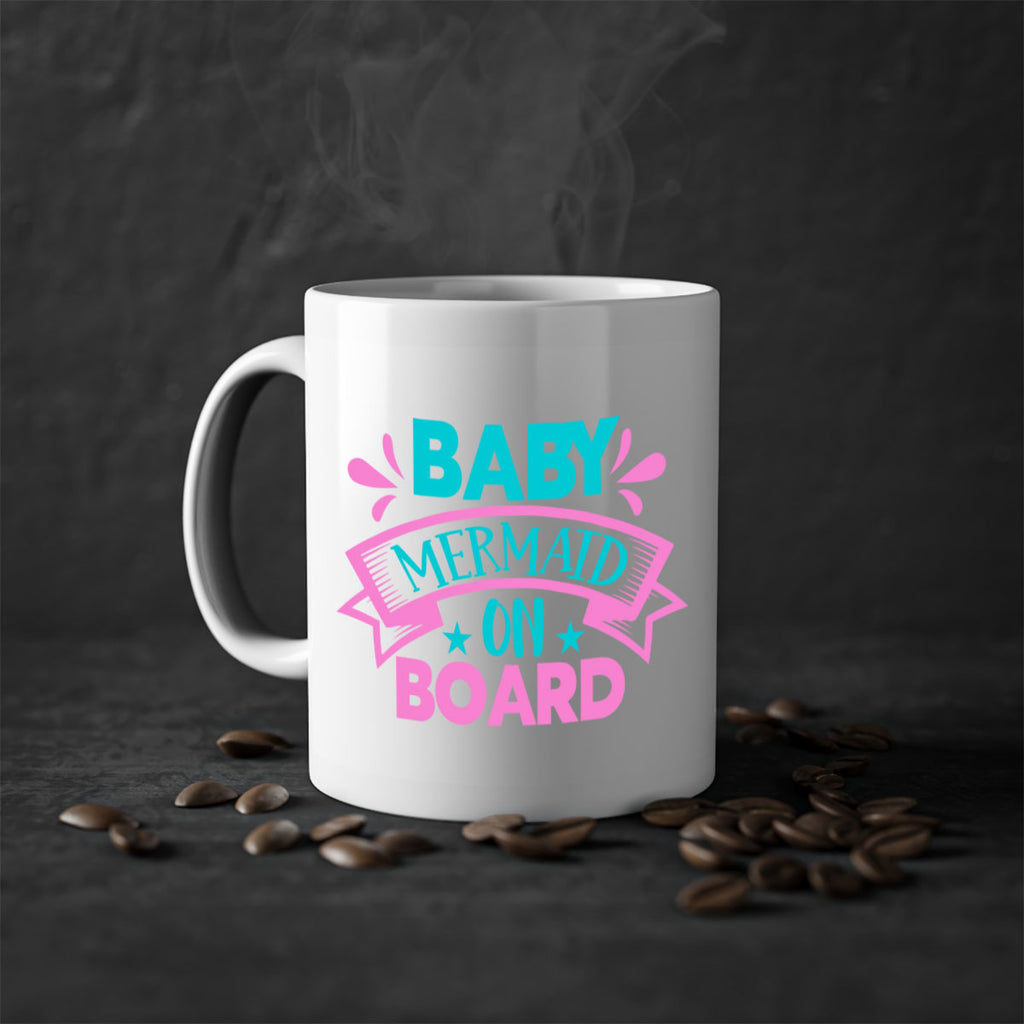 Baby Mermaid On Board 27#- mermaid-Mug / Coffee Cup