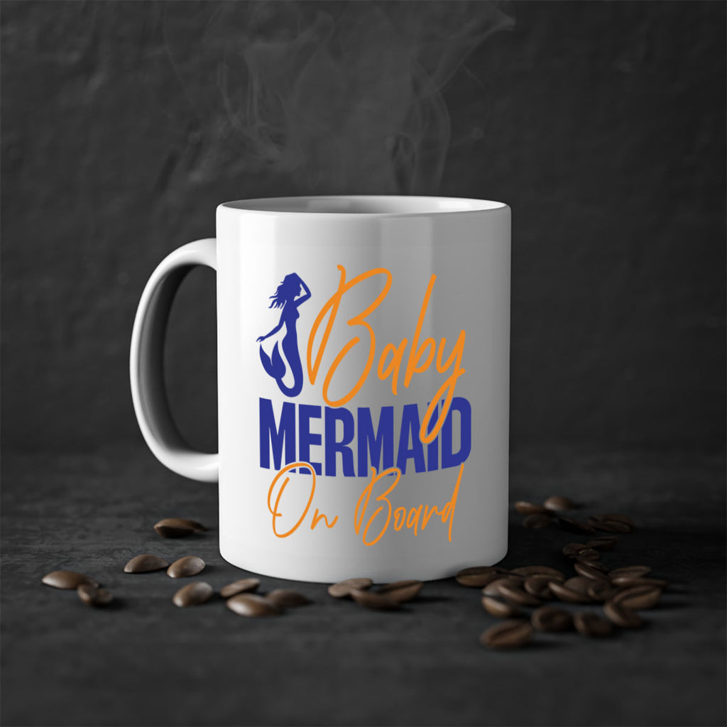 Baby Mermaid on Board 20#- mermaid-Mug / Coffee Cup