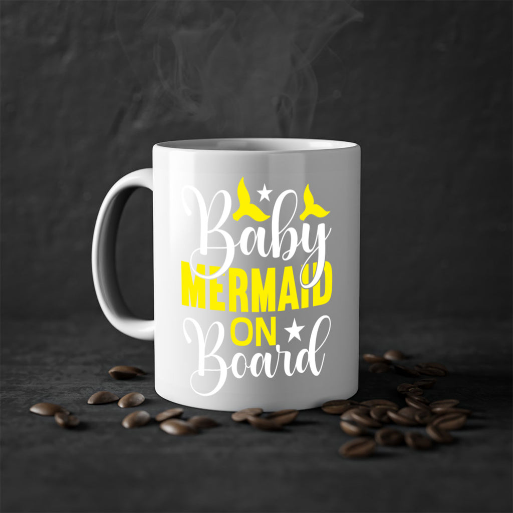 Baby Mermaid on Board 21#- mermaid-Mug / Coffee Cup