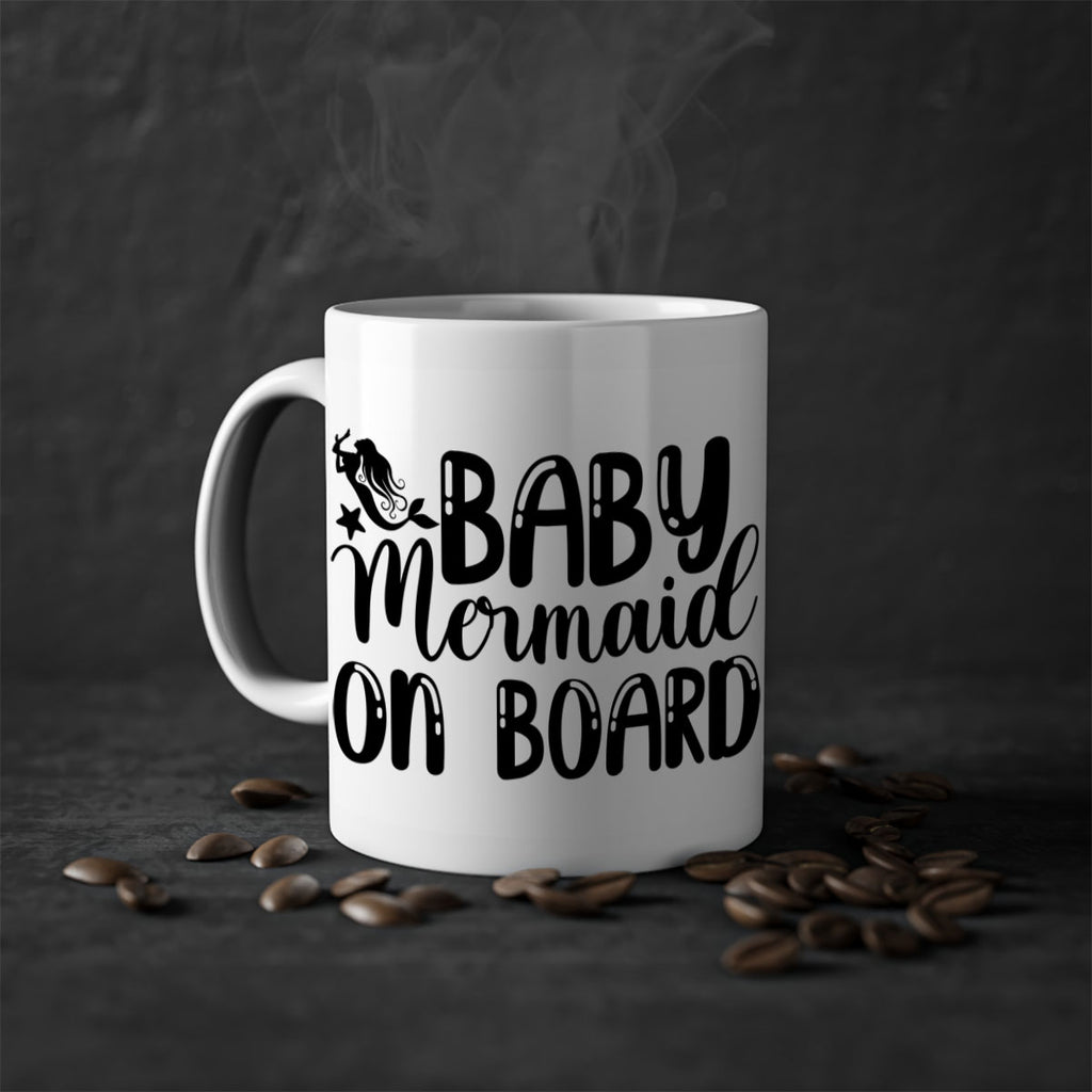 Baby Mermaid on Board 35#- mermaid-Mug / Coffee Cup