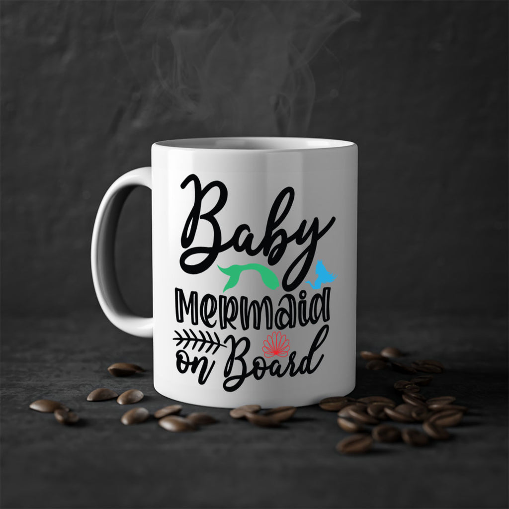 Baby Mermaid on Board 38#- mermaid-Mug / Coffee Cup