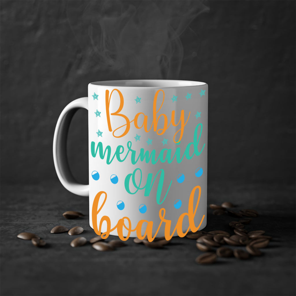 Baby Mermaid on Board 40#- mermaid-Mug / Coffee Cup