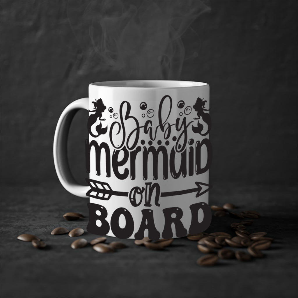 Baby mermaid on board 34#- mermaid-Mug / Coffee Cup