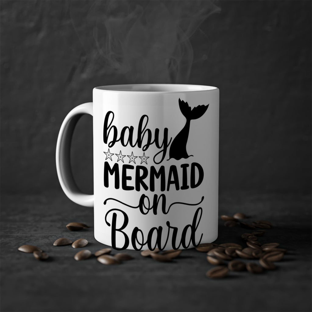 Baby mermaid on board 36#- mermaid-Mug / Coffee Cup