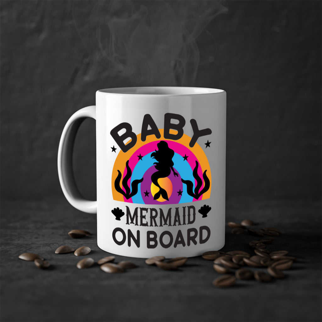 Baby mermaid on board 37#- mermaid-Mug / Coffee Cup