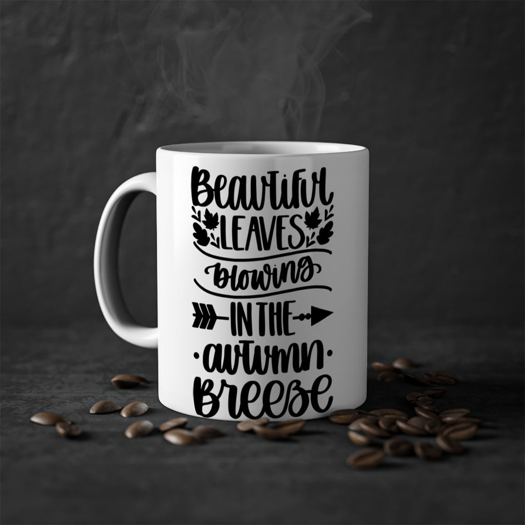 Beautiful Leaves Blowing In The Autumn Breeze 479#- fall-Mug / Coffee Cup