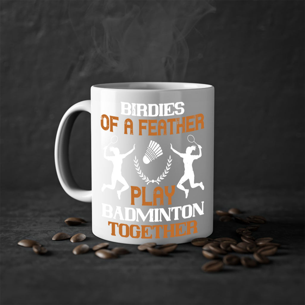 Birdies of a feather play badminton together 2313#- badminton-Mug / Coffee Cup