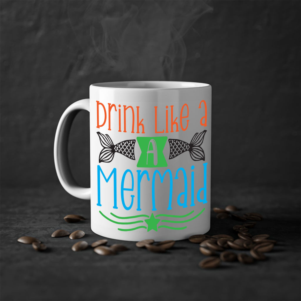 Drink Like A Mermaid 146#- mermaid-Mug / Coffee Cup