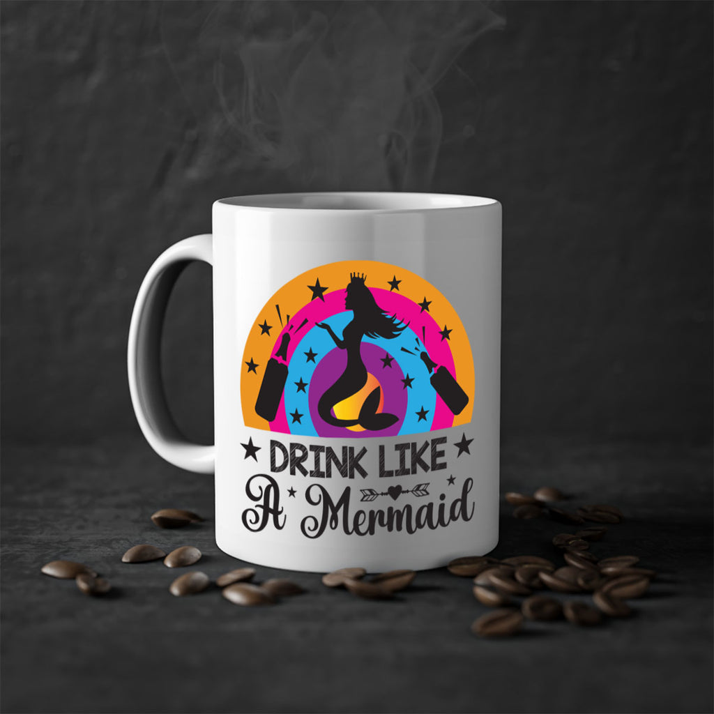 Drink like a mermaid 150#- mermaid-Mug / Coffee Cup