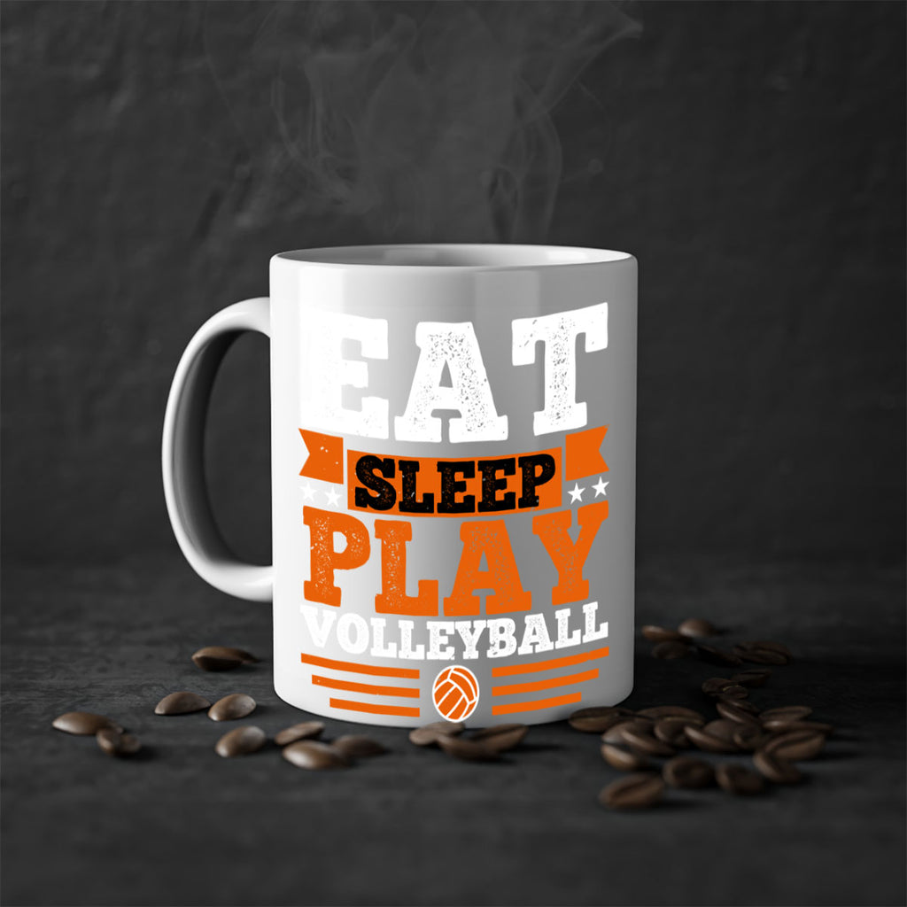 Eat sleep play volleyball 1287#- basketball-Mug / Coffee Cup
