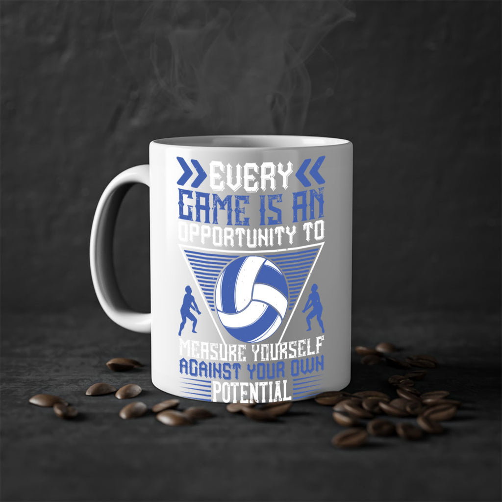 Every game is an opportunity to measure yourself against your own potential Style 1261#- volleyball-Mug / Coffee Cup