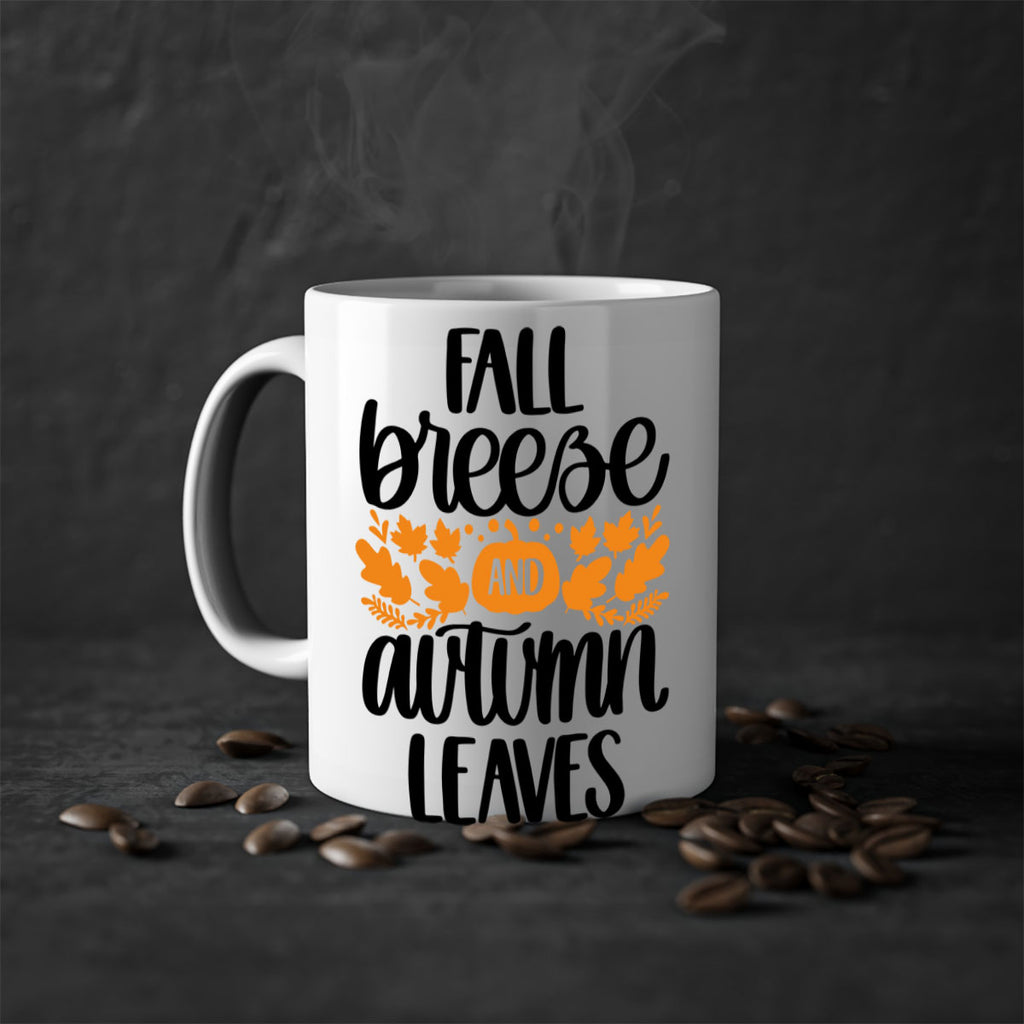 Fall Breezy And Autumn Leaves 482#- fall-Mug / Coffee Cup