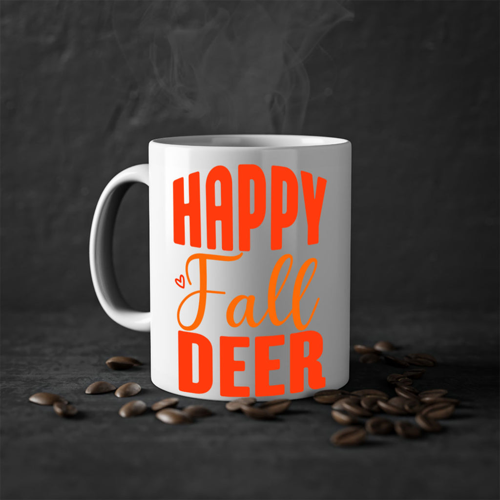 Happy Fall Deer Design 218#- fall-Mug / Coffee Cup