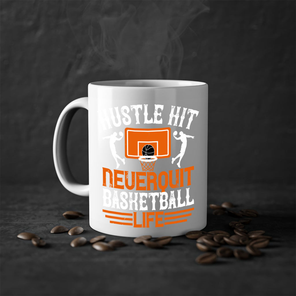 Hustle hit Never quit basketball life 2266#- basketball-Mug / Coffee Cup