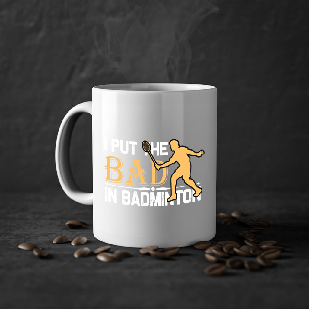 I put 1096#- badminton-Mug / Coffee Cup