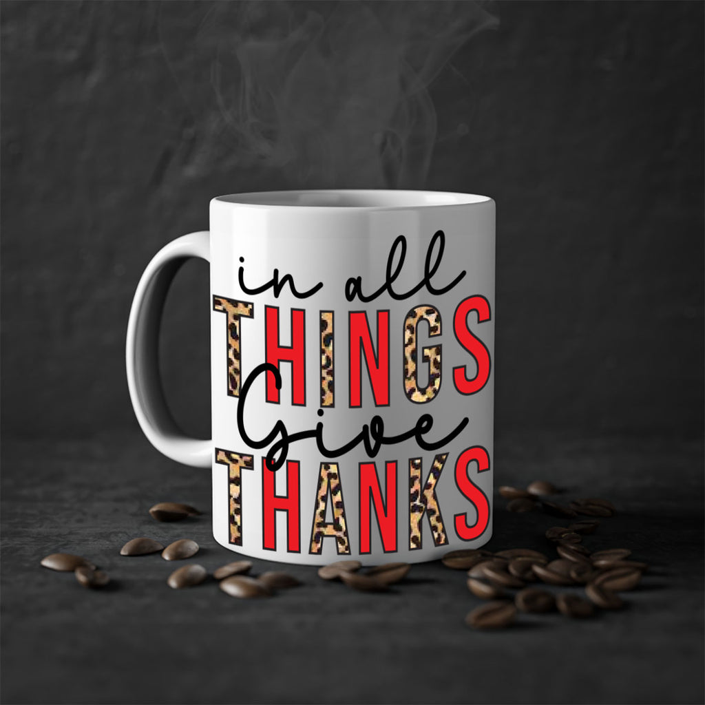 In all things give thanks 352#- fall-Mug / Coffee Cup