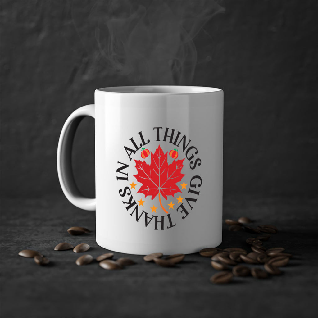 Inallthingsgivethanks 353#- fall-Mug / Coffee Cup