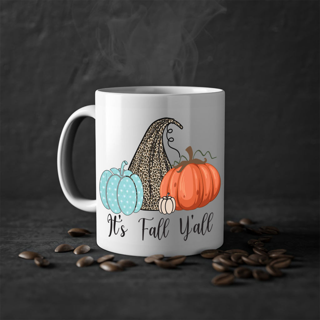 It s Fall Y all Pumpkin 363#- fall-Mug / Coffee Cup