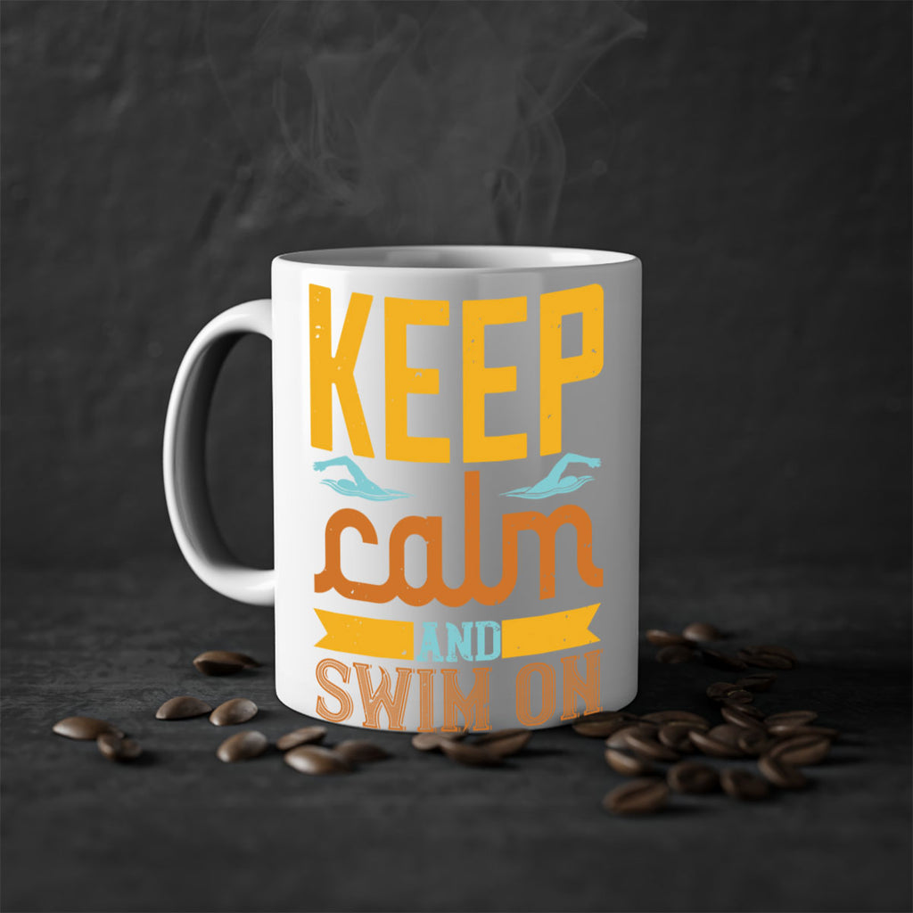 KEEP CALM AND SWIM ON 959#- swimming-Mug / Coffee Cup