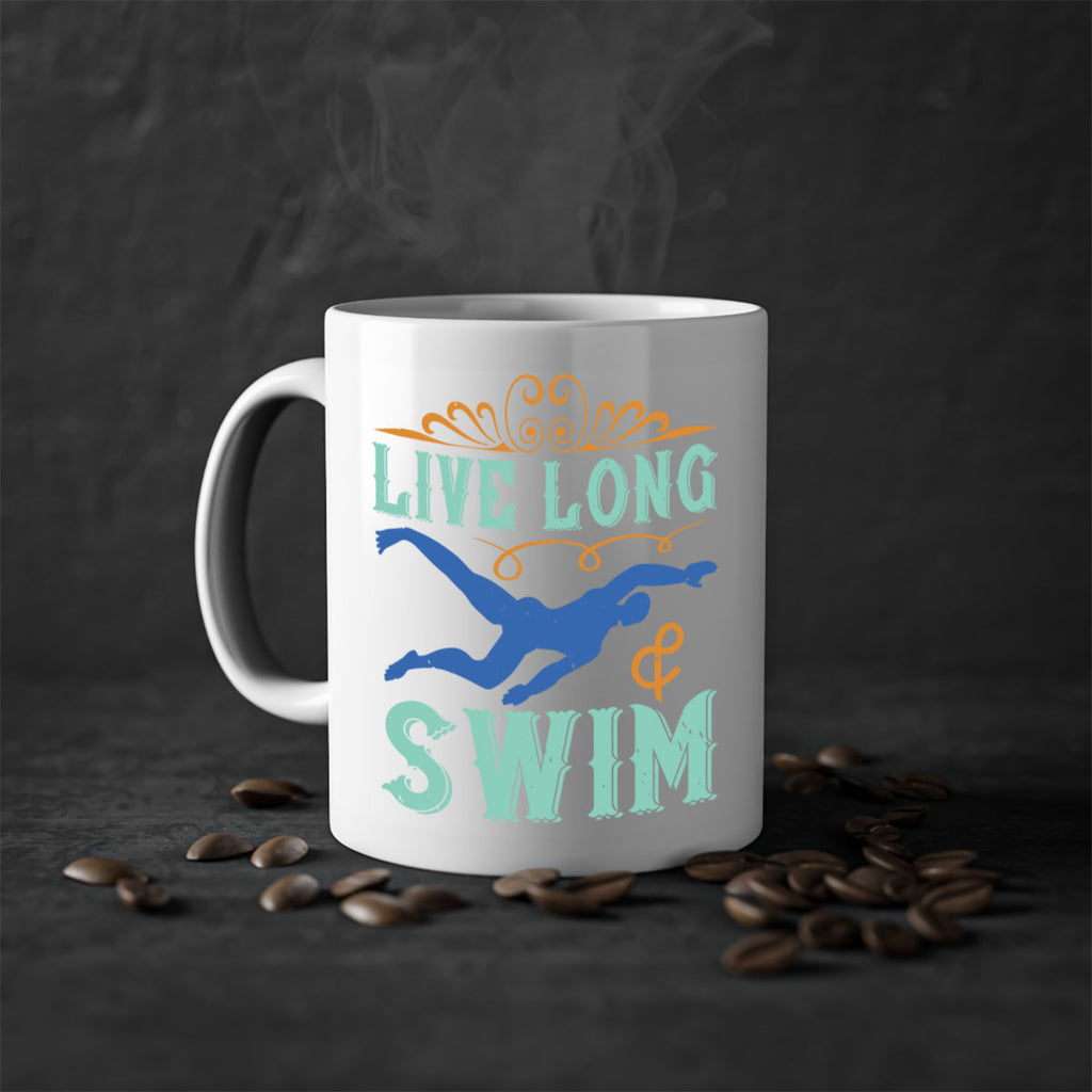 Live long swim 835#- swimming-Mug / Coffee Cup