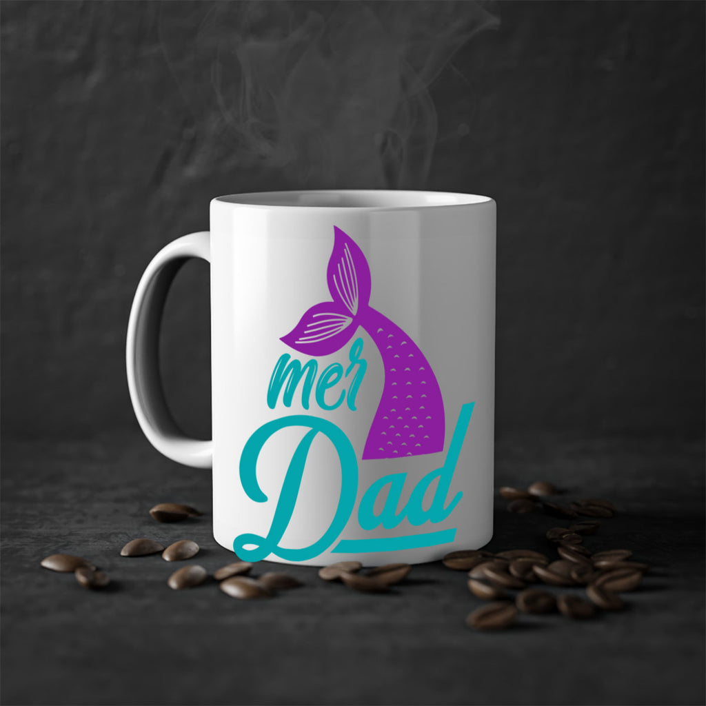 Mer Dad 325#- mermaid-Mug / Coffee Cup