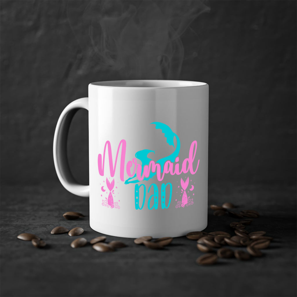 Mermaid Dad 356#- mermaid-Mug / Coffee Cup